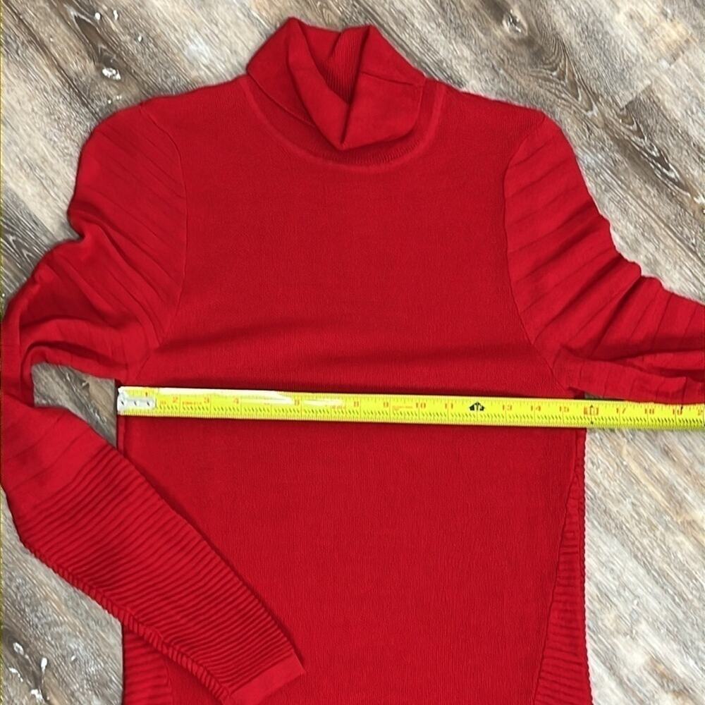 Renuar Women's Red Turtleneck Sweater Size S Old Money 90s Y2K Gilmore - Picture 5 of 12